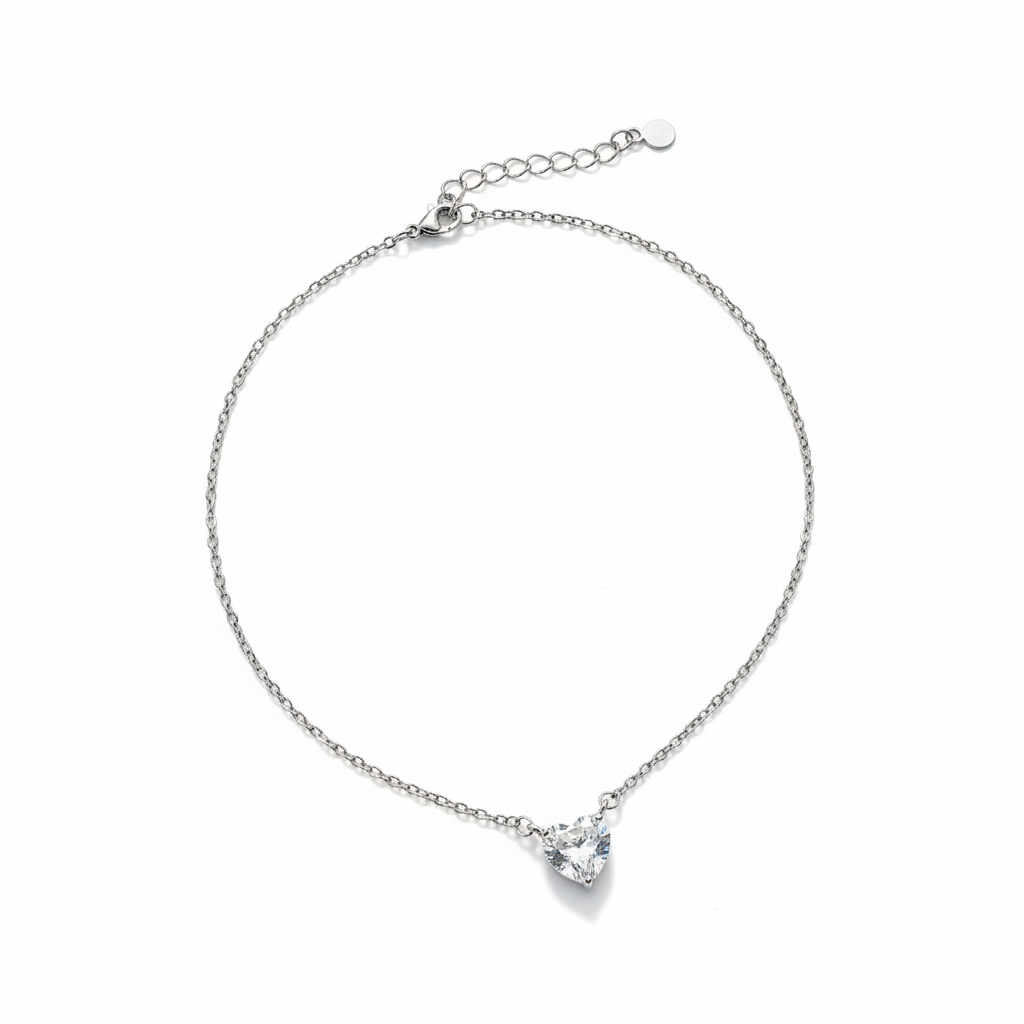 Подвеска на цепочке "Ледяное сердце "