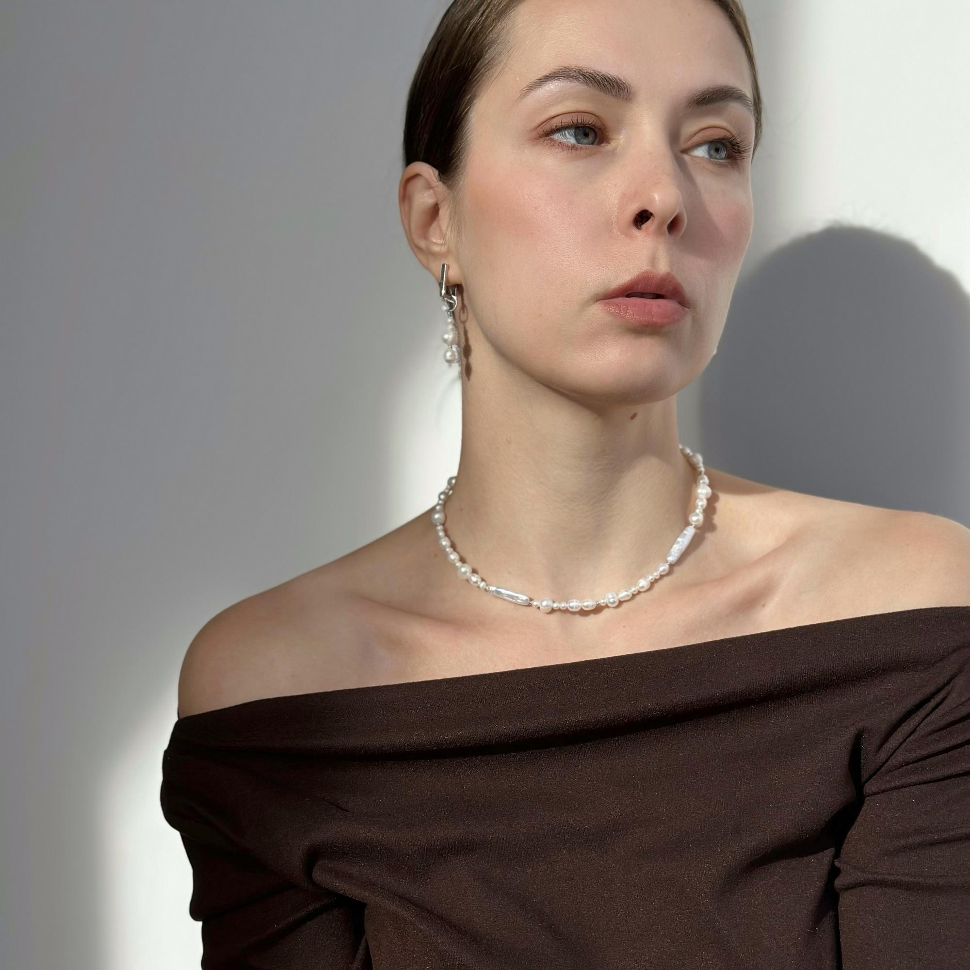 Чокер "Жемчужный микс"