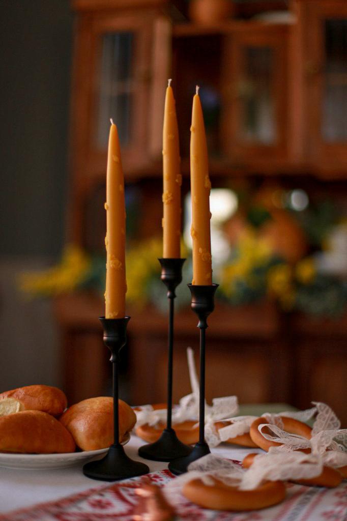 Свечи столовые «Моя весна» пара