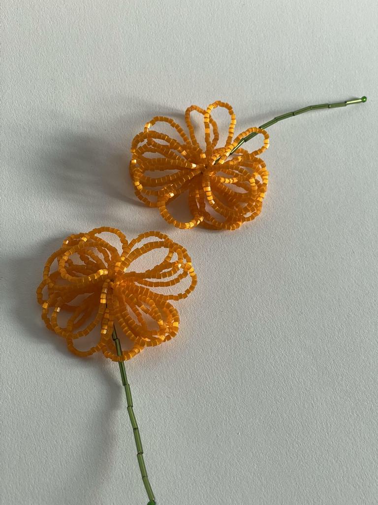 Георгины оранжевые