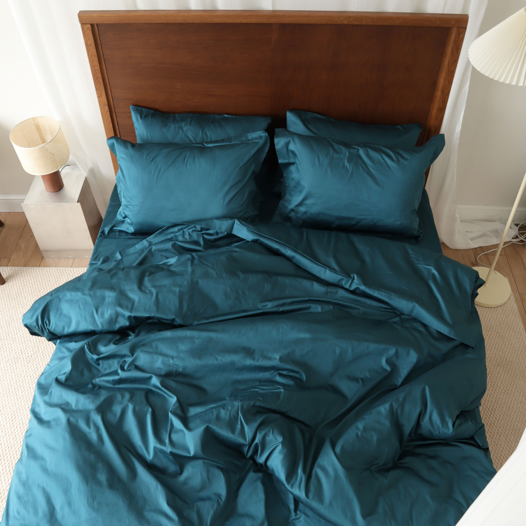 ПОДОДЕЯЛЬНИК ИЗ МАКО-САТИНА "EMERALD"