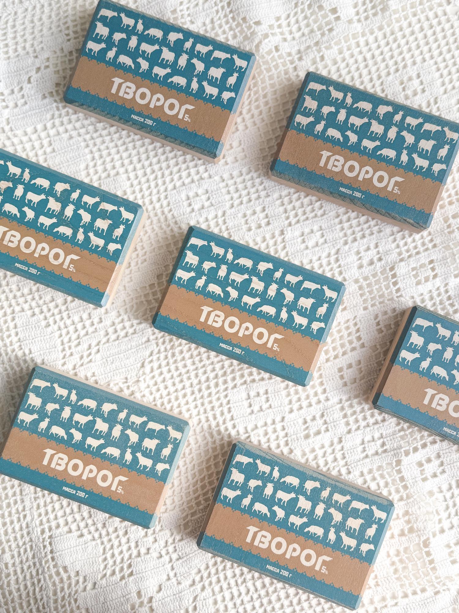 Деревянный творог— игрушечная еда