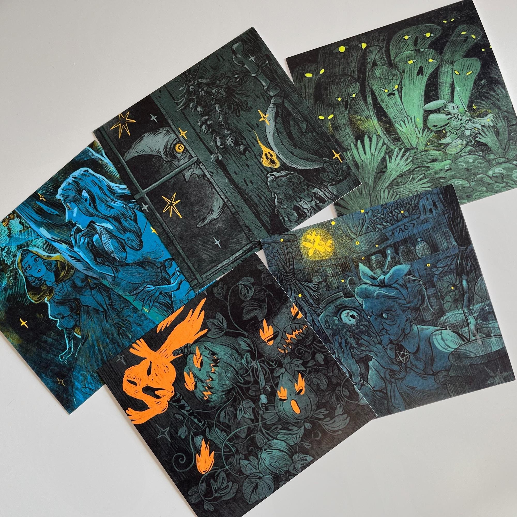 Серия открыток "Inktober 2020"