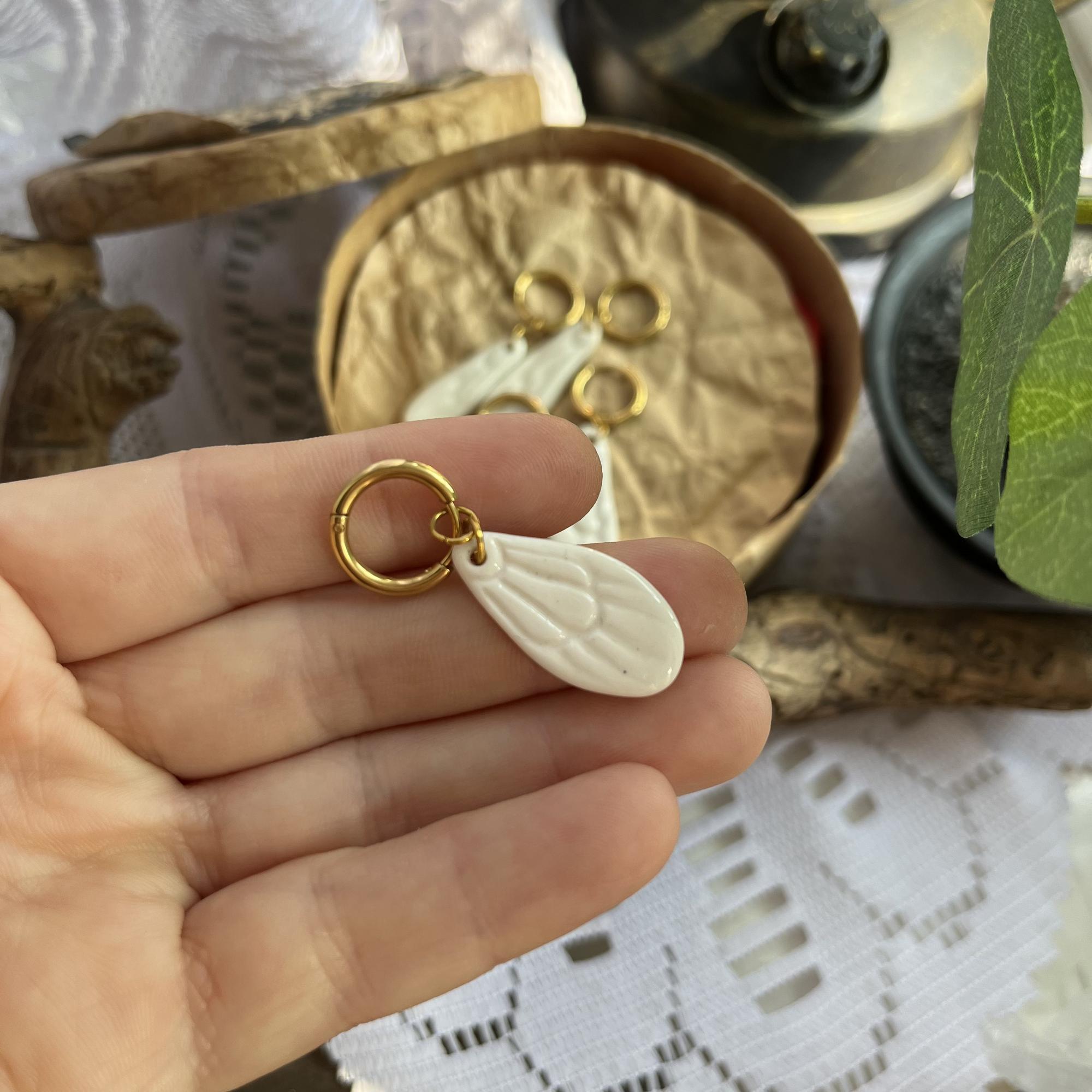 Моносерьга крылышко феи