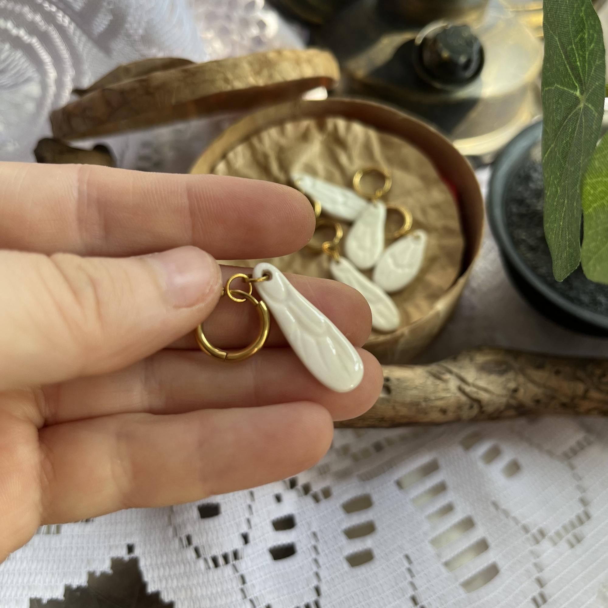 Моносерьга крылышко феи