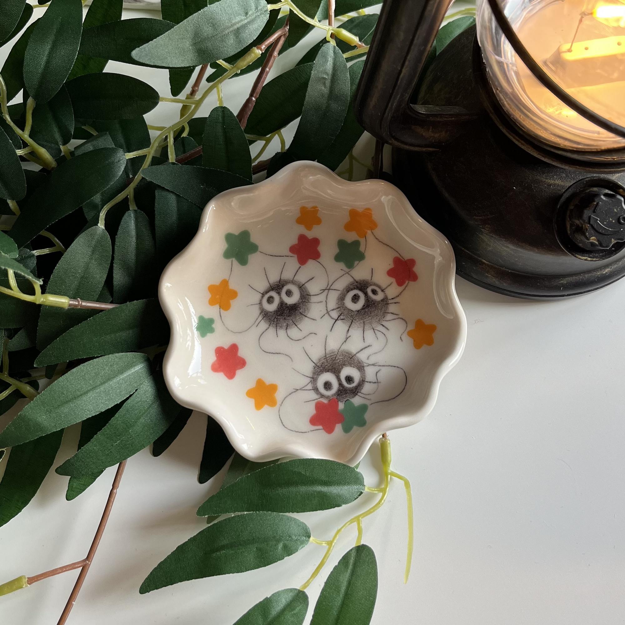 Блюдце с чернышами и звёздочками ✸