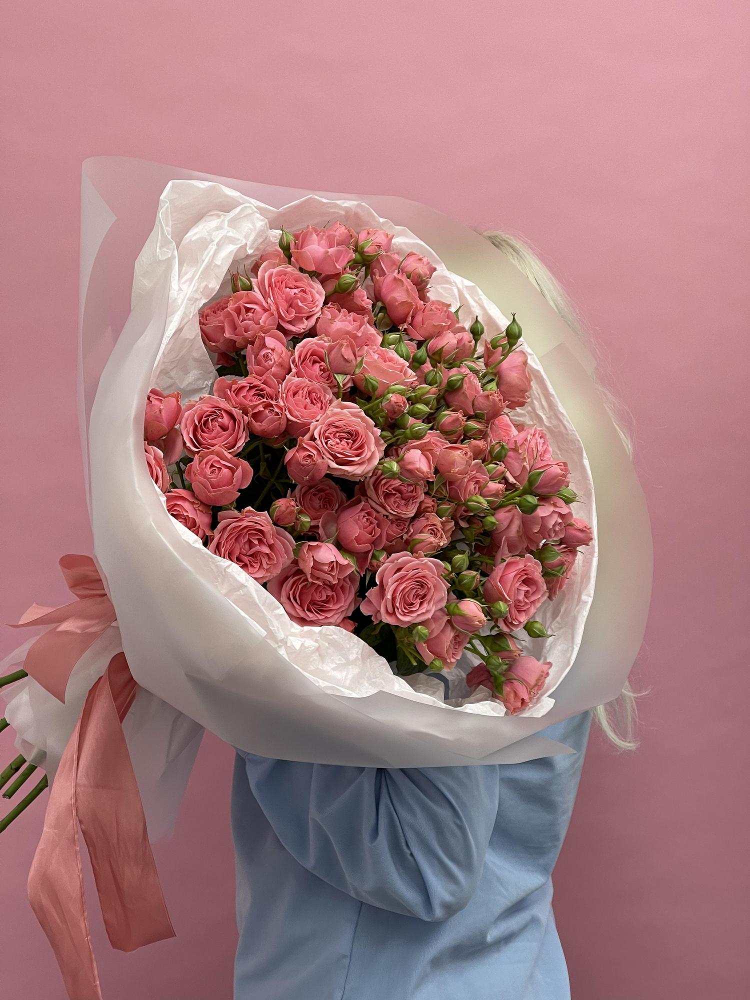 Монобукет из кустовой розы №1