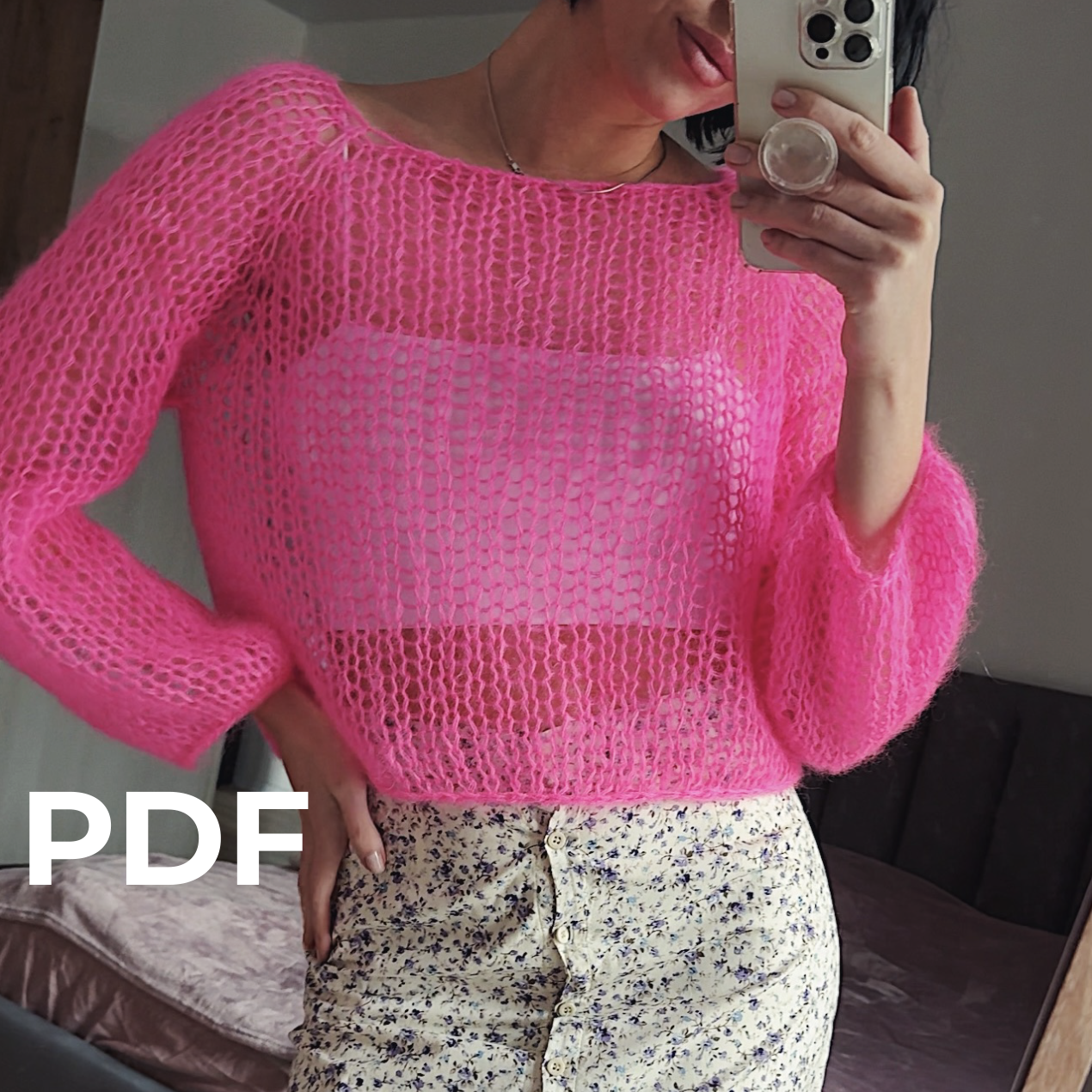 Кроп свитер