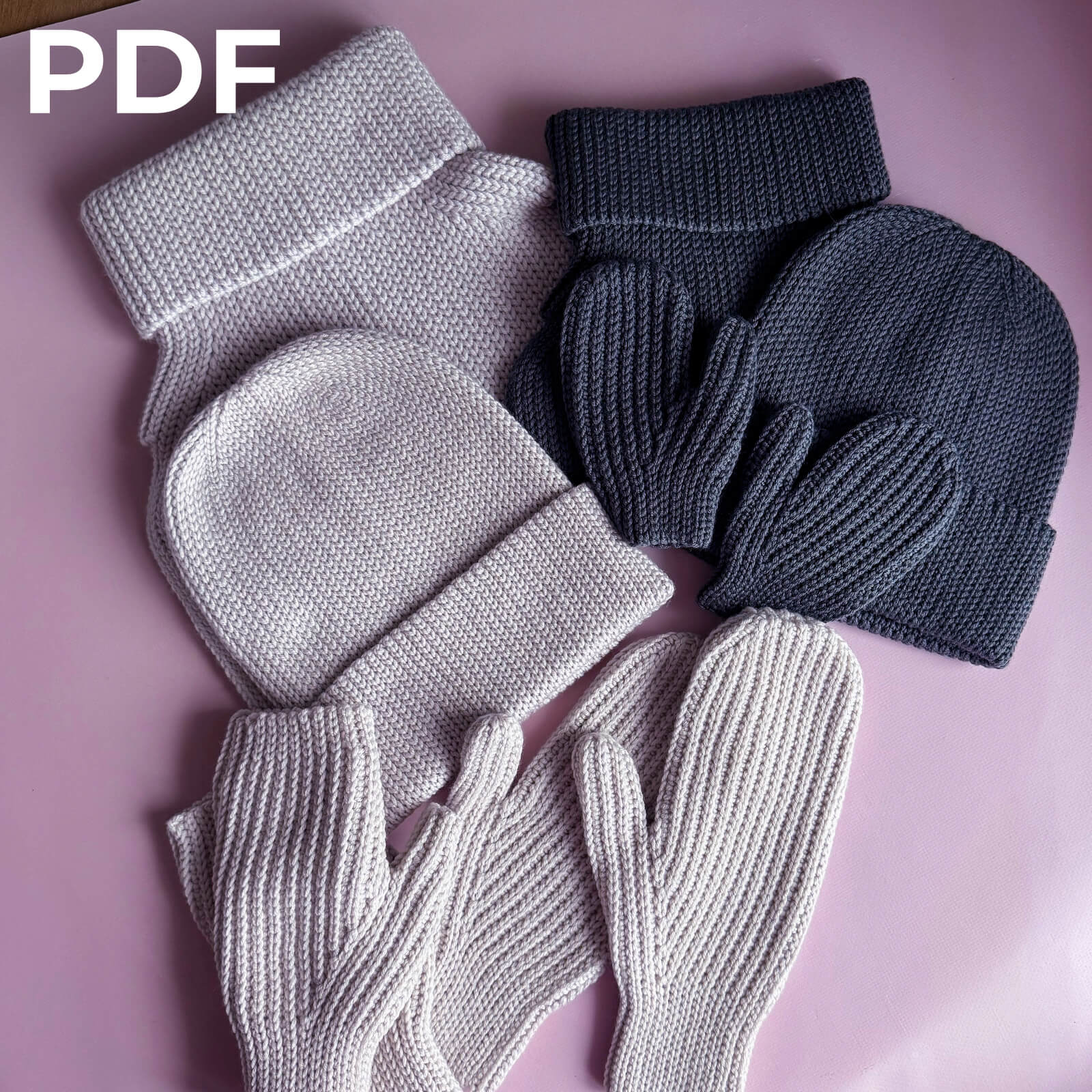 Набор Шапка, Манишка, Варежки(+Митенки)