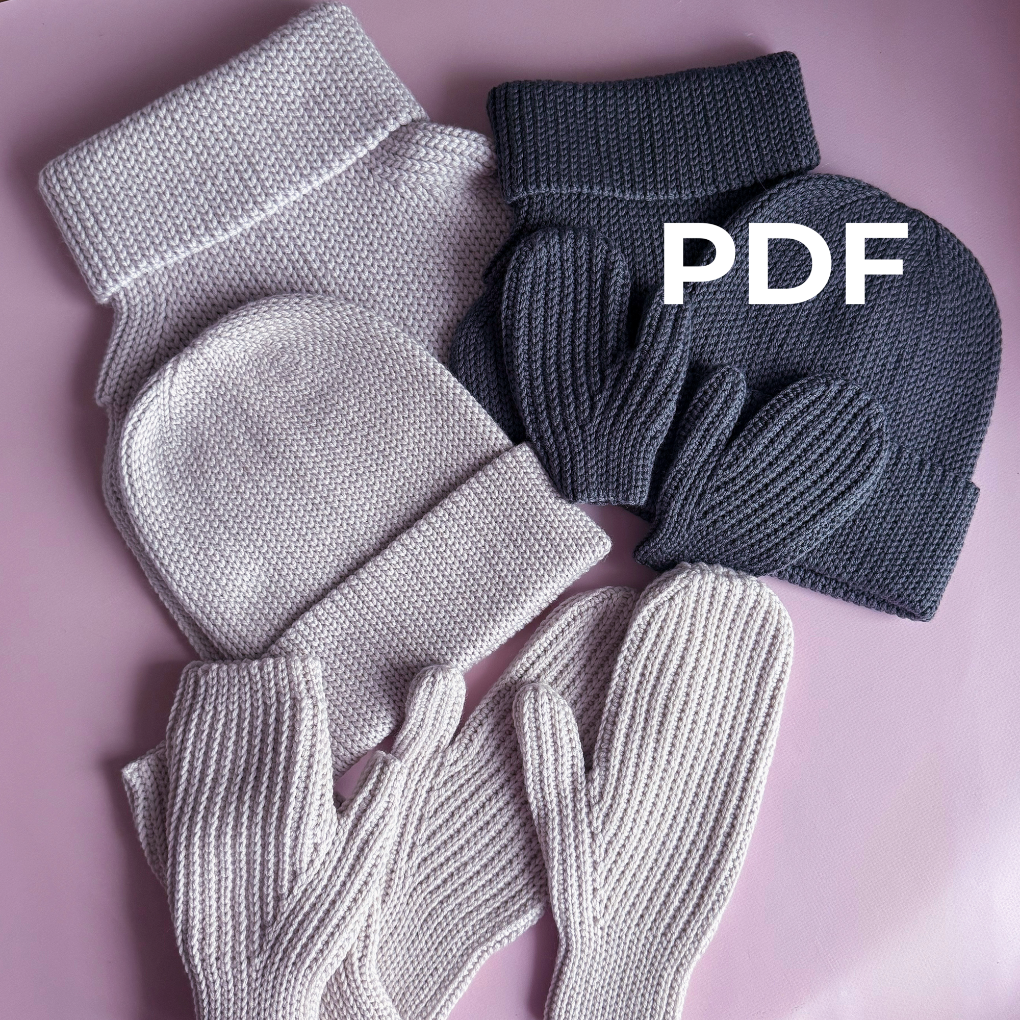 Набор Шапка, Манишка, Варежки(+Митенки)