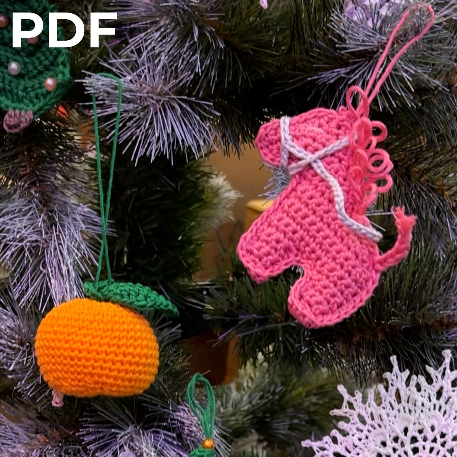 НГ игрушки "Лошадка и мандарин"