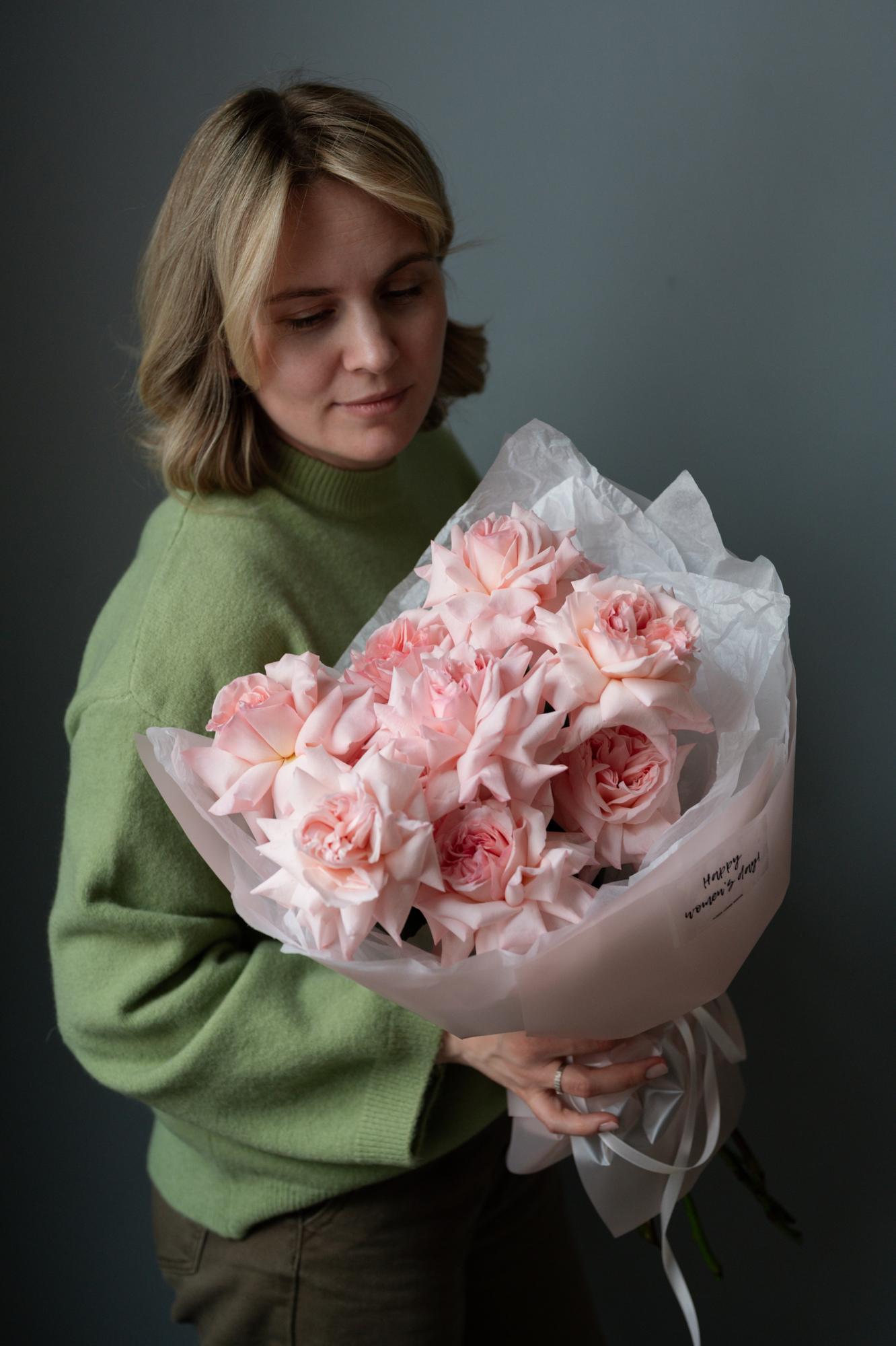 Букет с розами Пинк О'хара