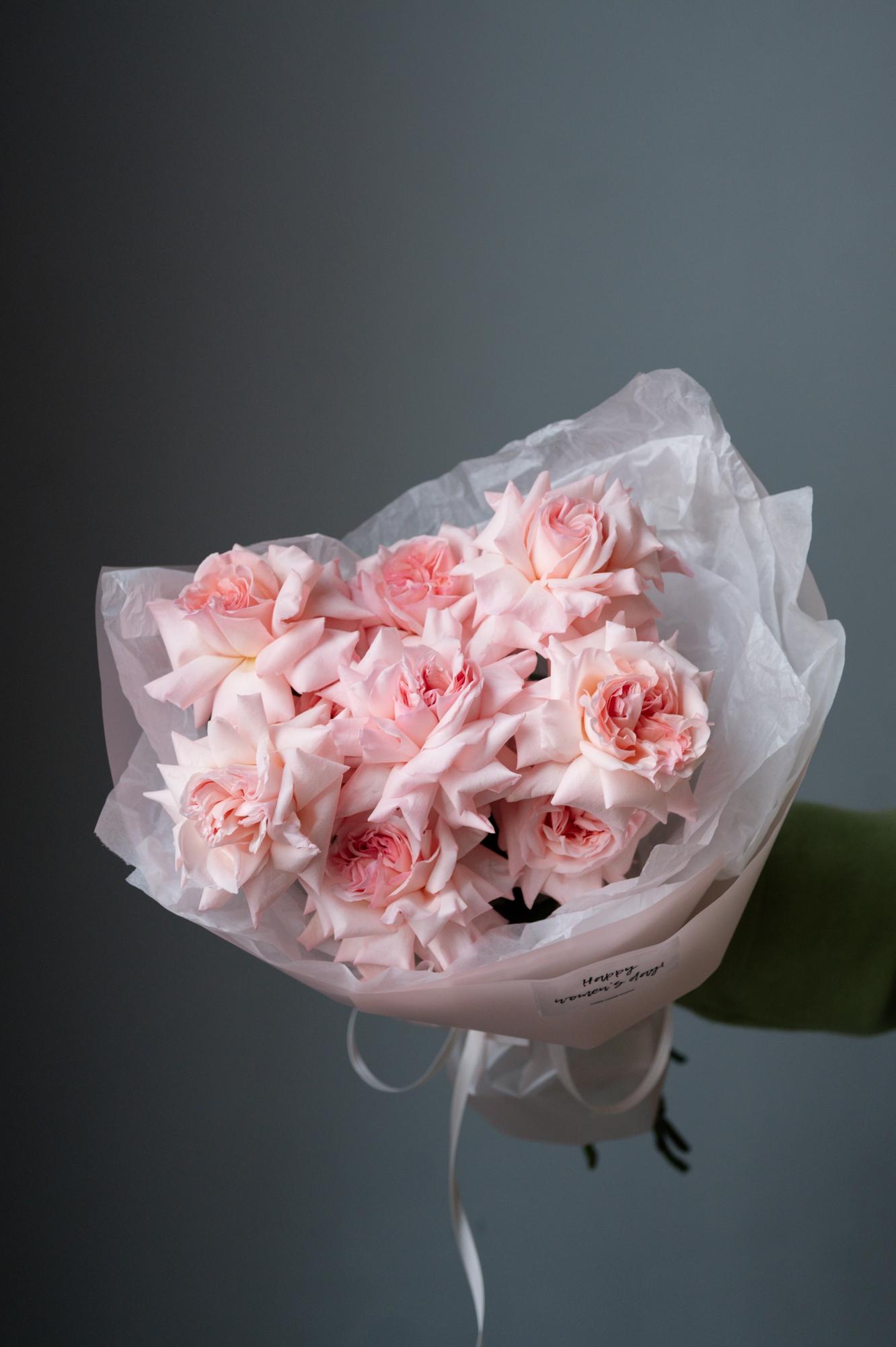 Букет с розами Пинк О'хара