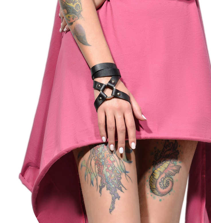 Митенки из кожи