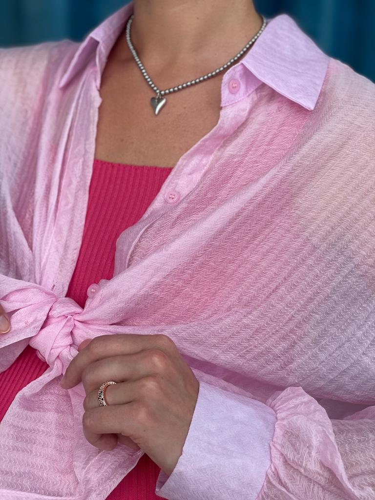 Рубашка, розовая