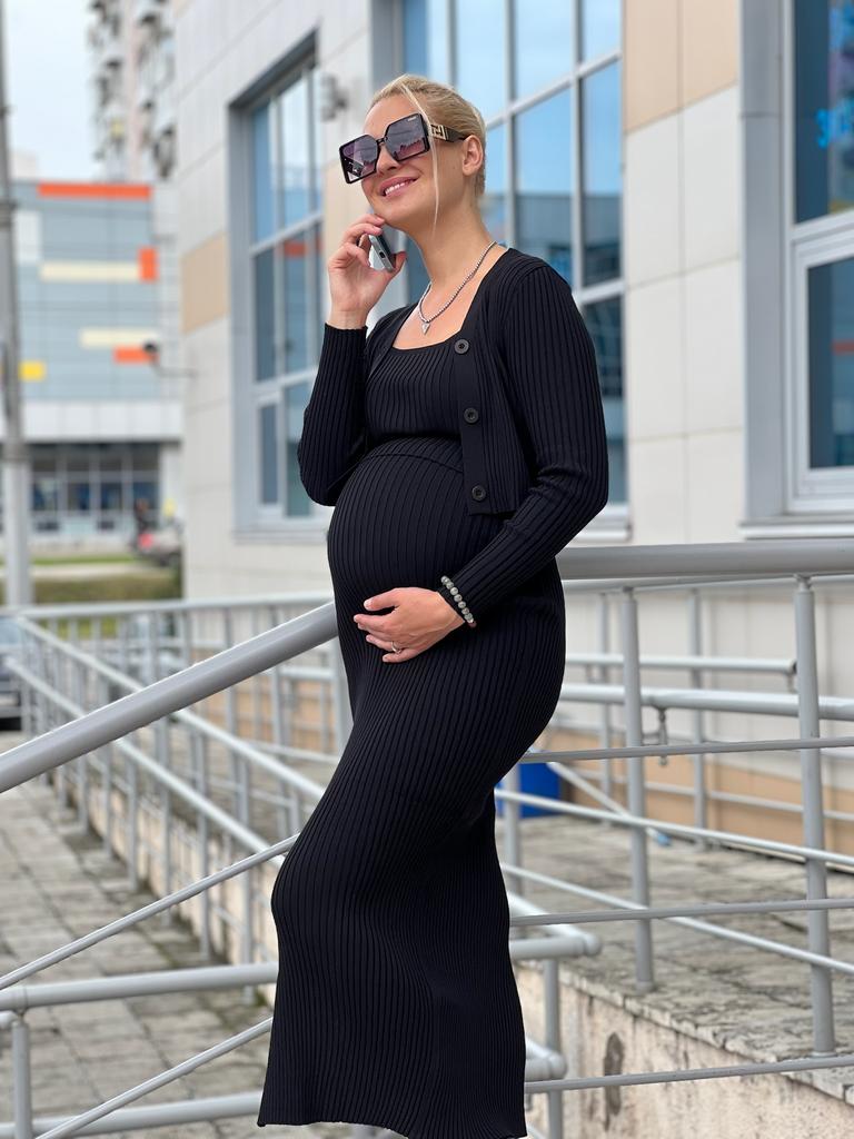 Костюм (кардиган, топ, юбка)