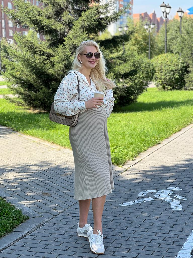 Юбка кашемировая, бежевая