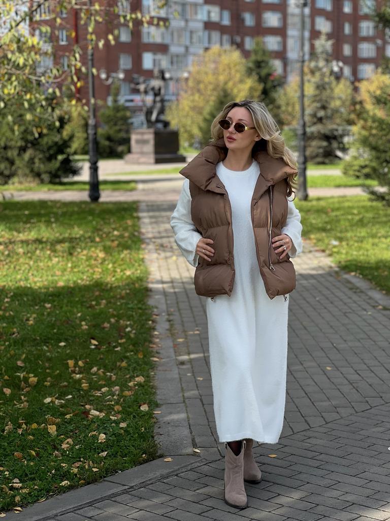 Платье «пушистик», молочное