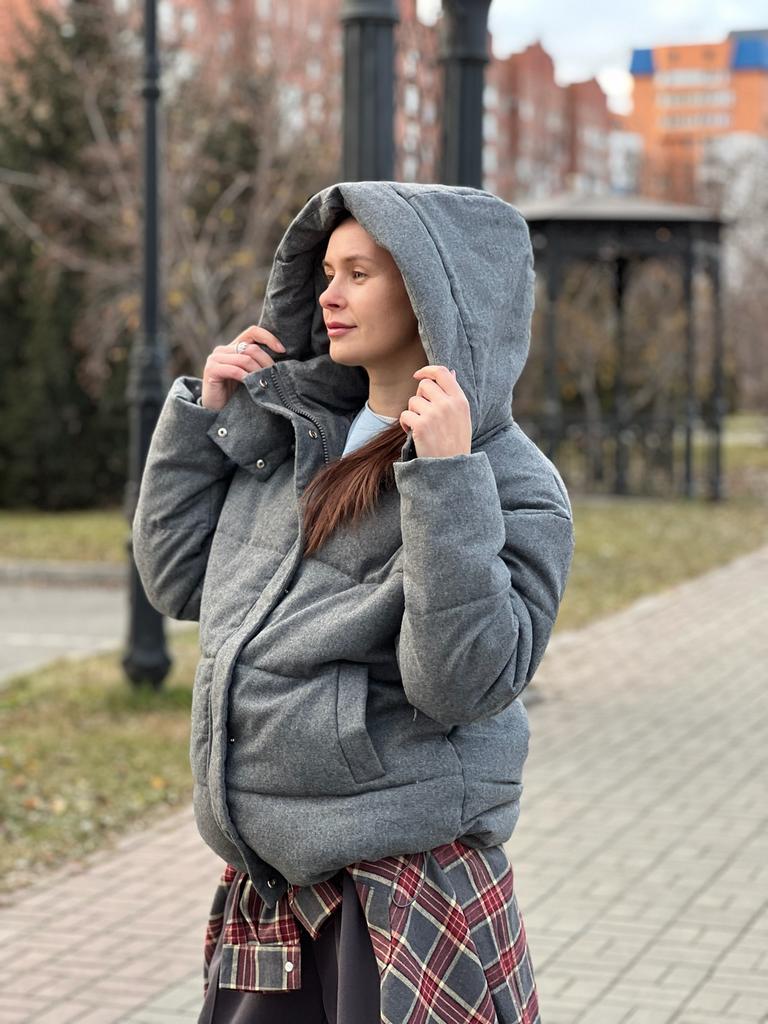 Куртка с хлопковым покрытием, антрацит