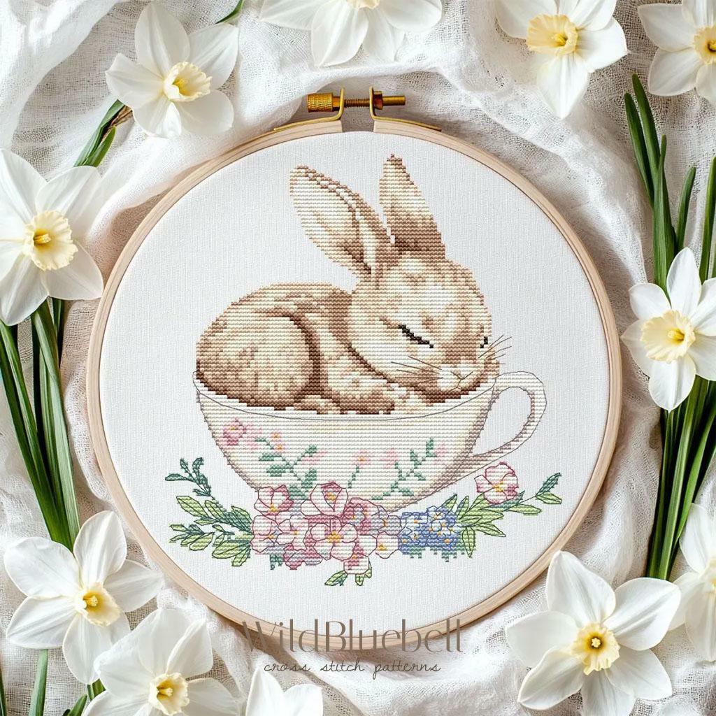 Сон в фарфоре. Электронная схема вышивки крестиком