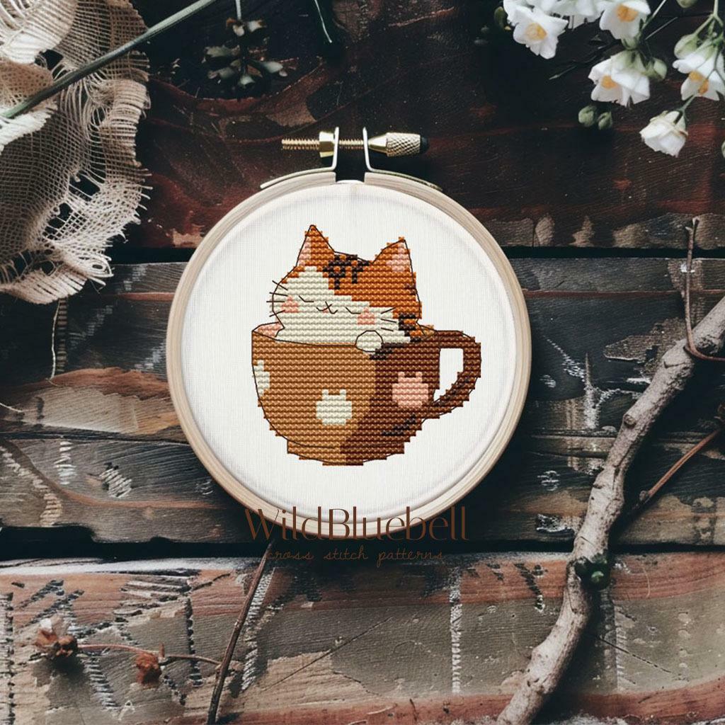 Капучино. Электронная схема вышивки крестиком