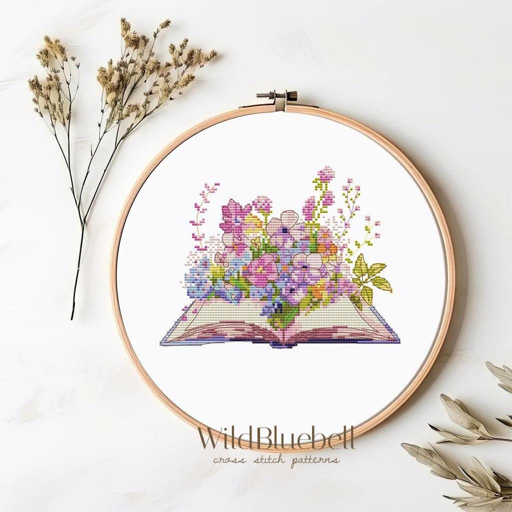 Весенние страницы. Электронная схема вышивки крестиком
