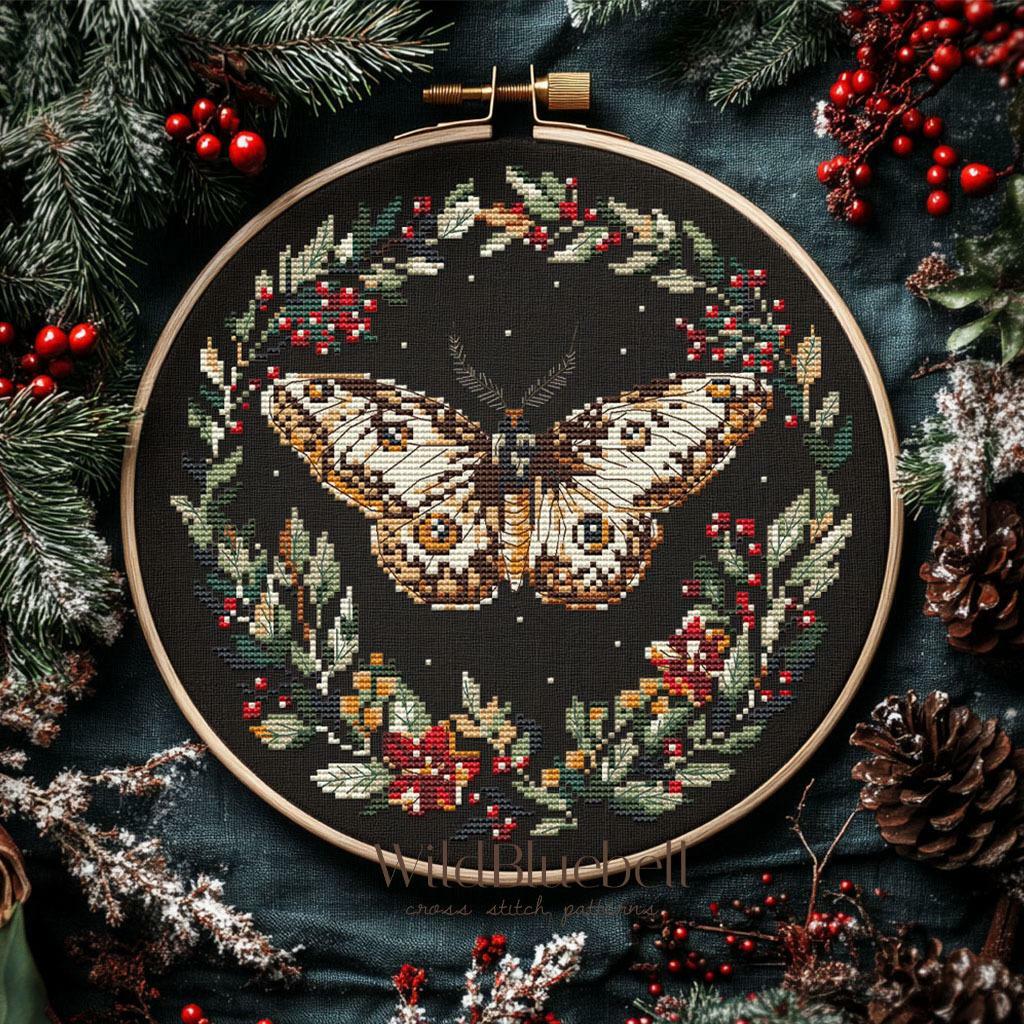 Венок заклинаний. Электронная схема вышивки крестиком