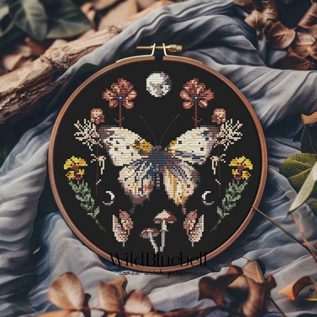 Заколдованный лес. Электронная схема вышивки крестиком