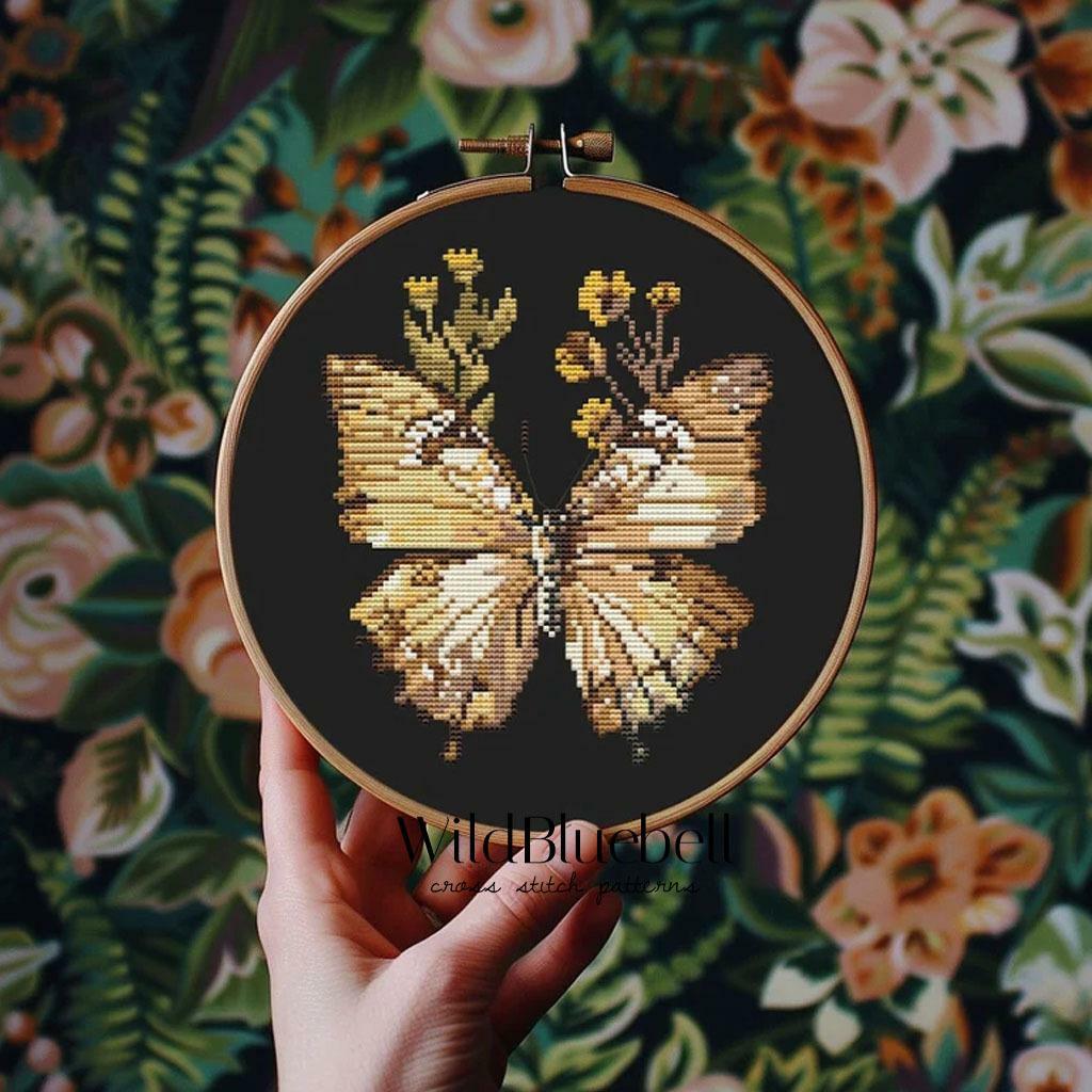 Мать-и-мачеха. Электронная схема вышивки крестиком