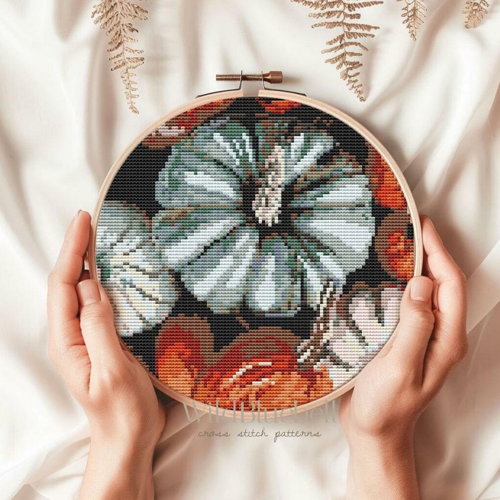 Тыквы. Электронная схема вышивки крестиком