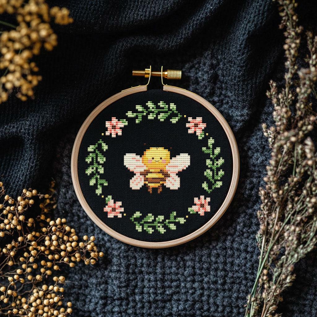 Пчёлка. Электронная схема вышивки крестиком