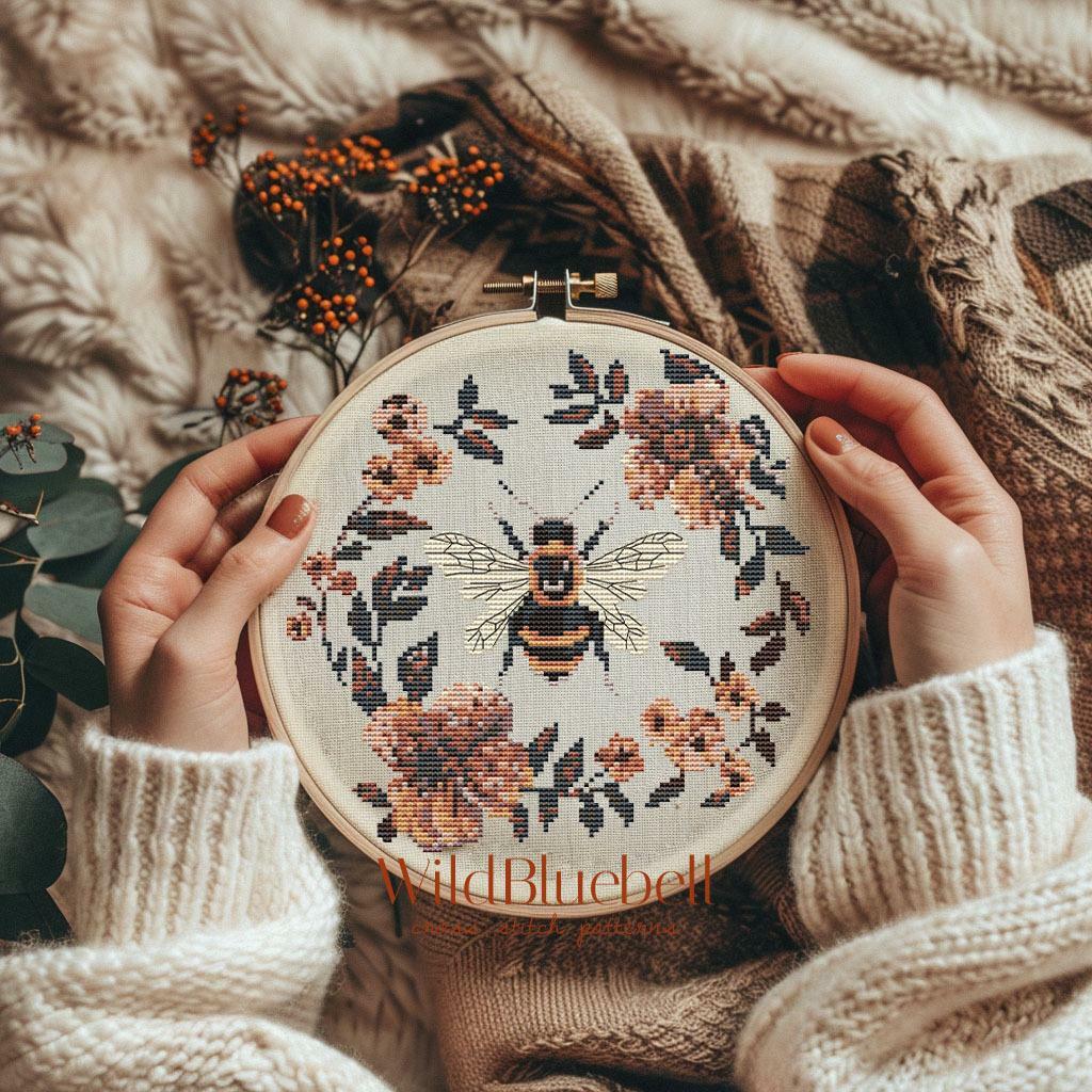 Цветочный шёпот. Электронная схема вышивки крестиком