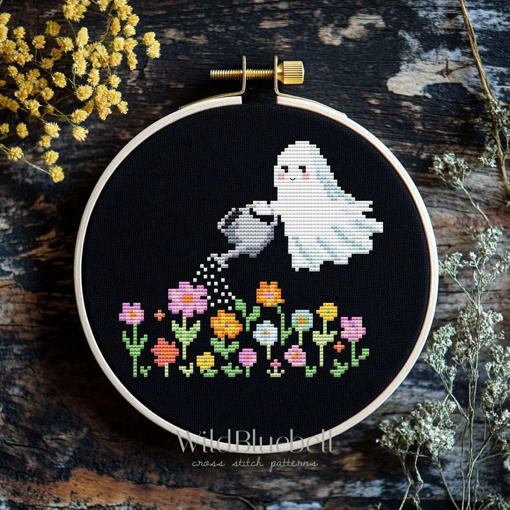 Бу поливает. Электронная схема вышивки крестиком