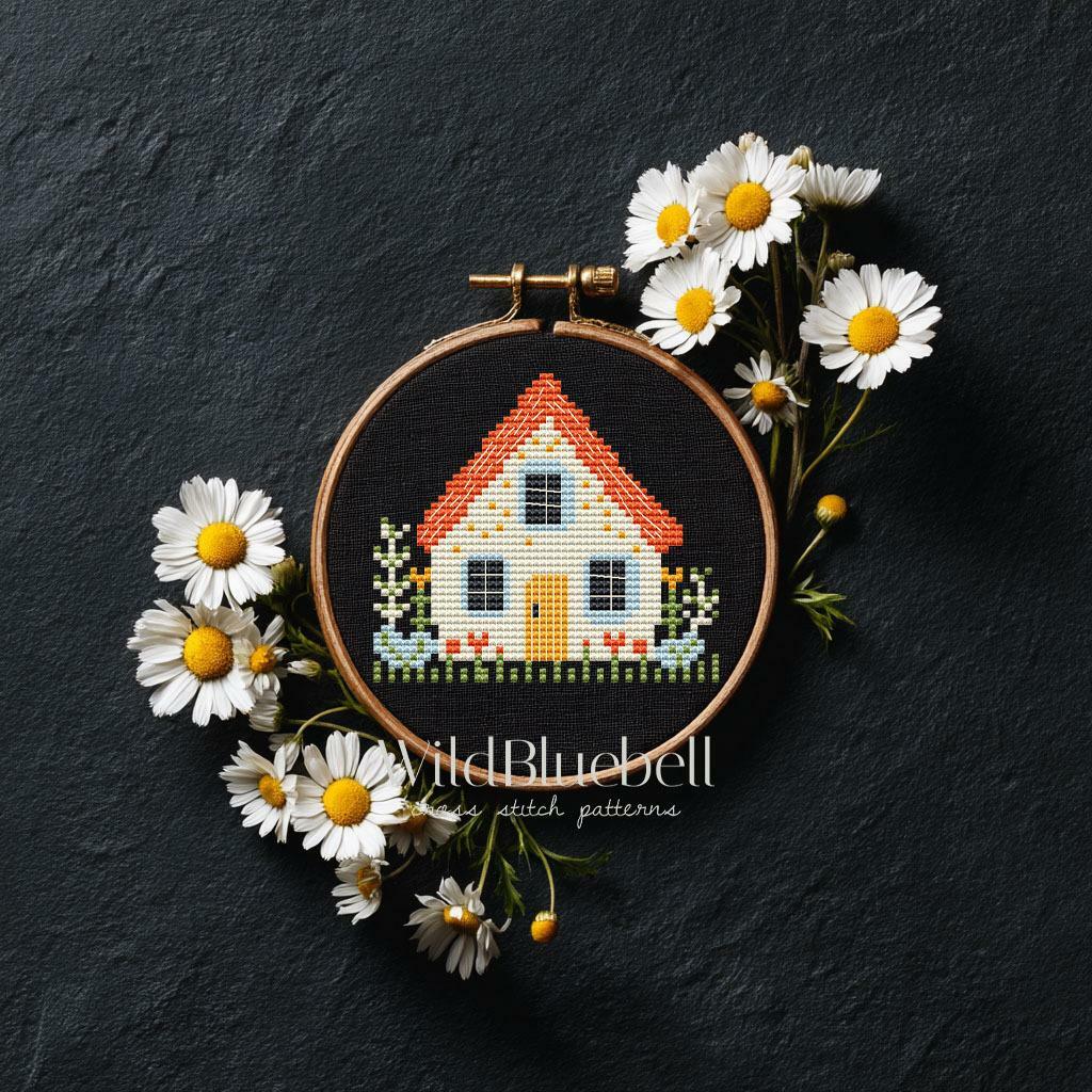 Тихий уголок. Электронная схема вышивки крестиком