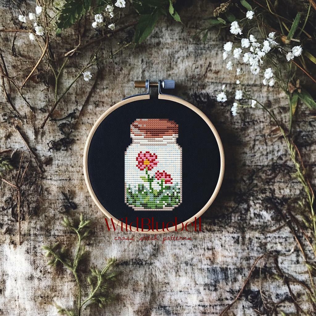 Цветочный оберег. Электронная схема вышивки крестиком