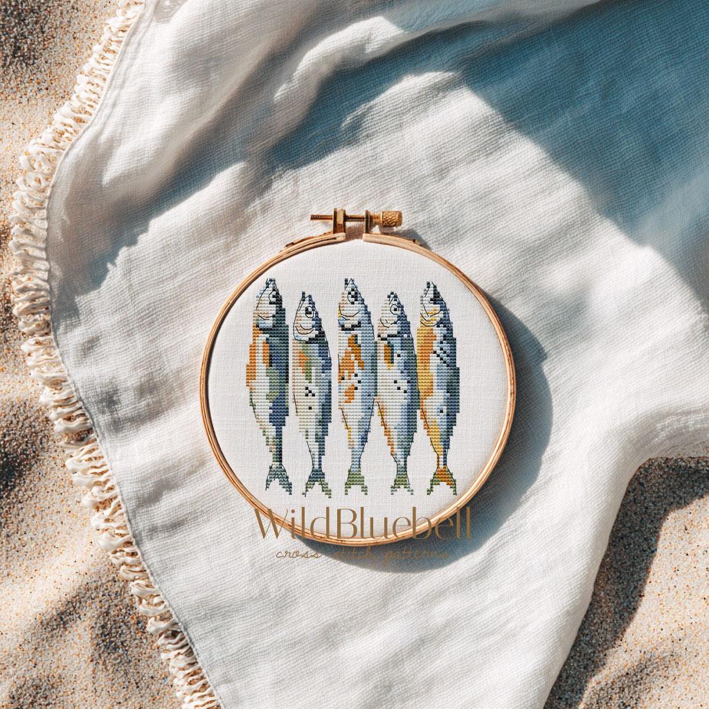 Улов дня. Электронная схема вышивки крестиком