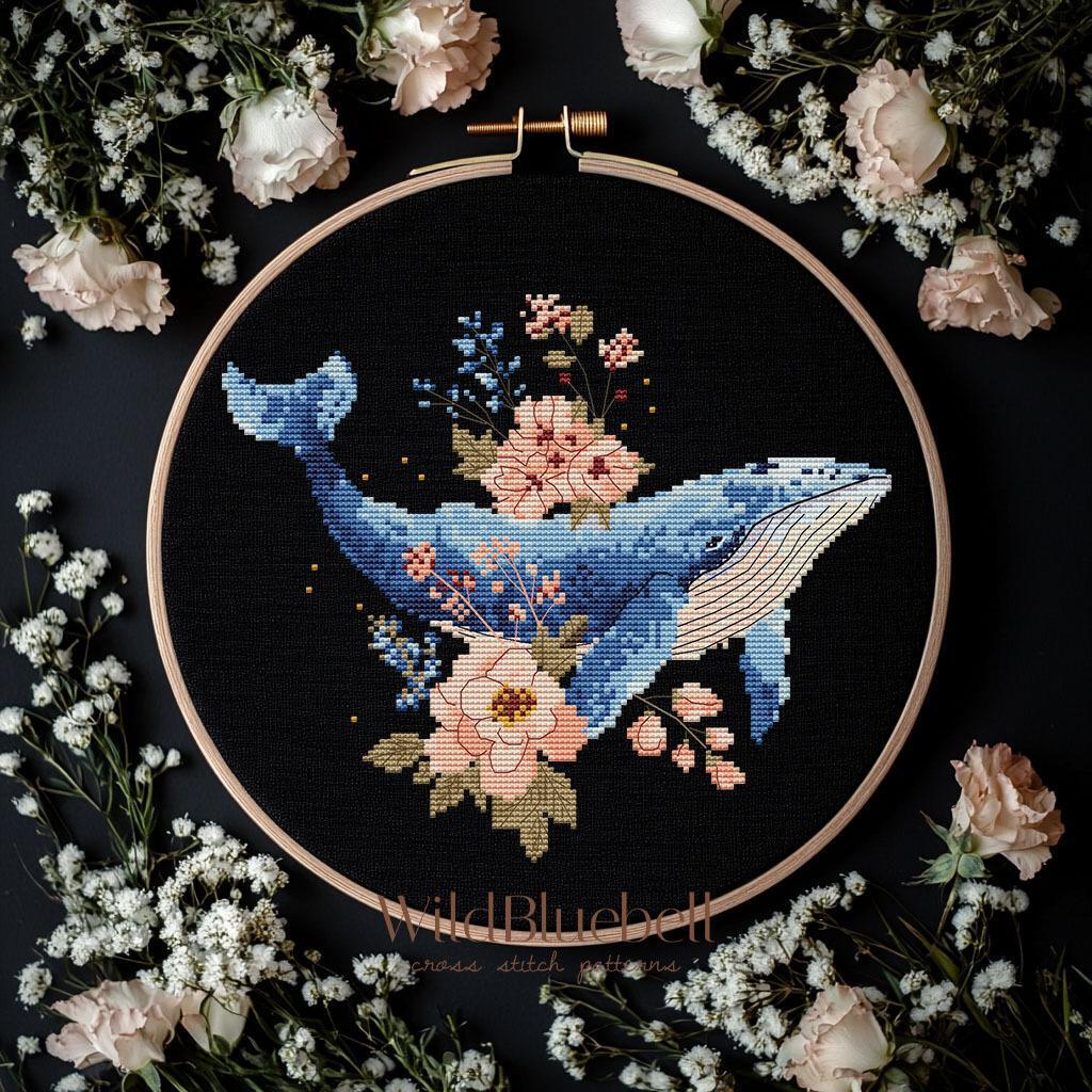 Лето в глубинах. Электронная схема вышивки крестиком