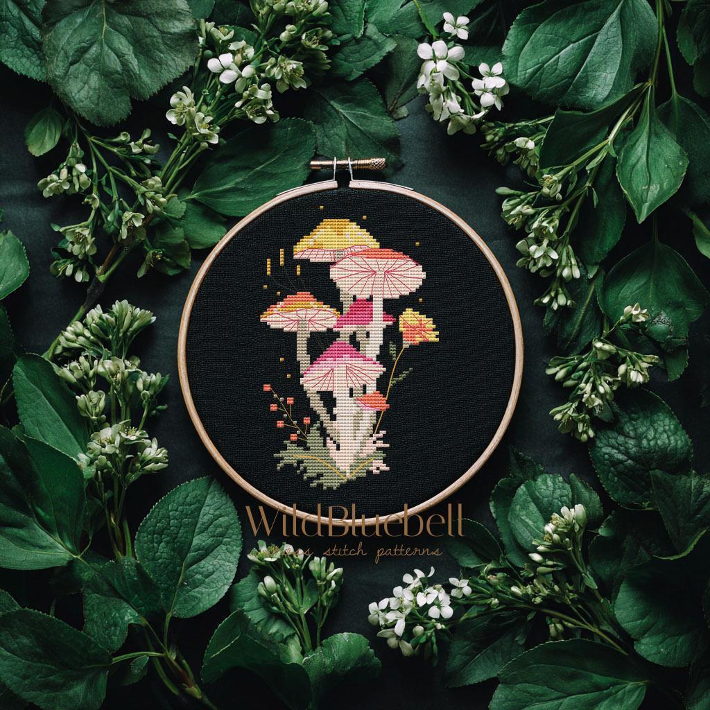 Магия мицелия. Электронная схема вышивки крестиком