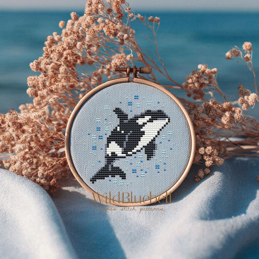Косатка. Электронная схема вышивки крестиком