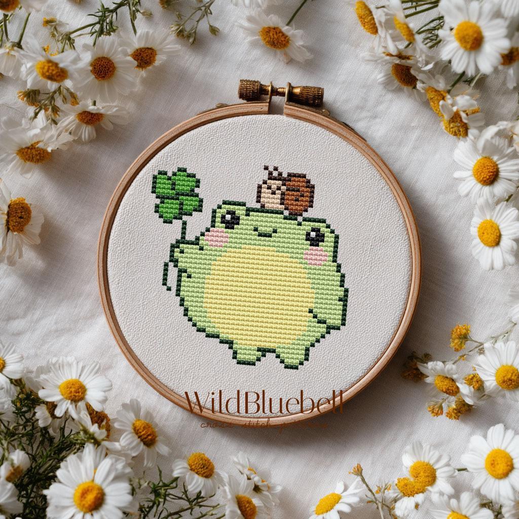 Клеверный друг. Электронная схема вышивки крестиком