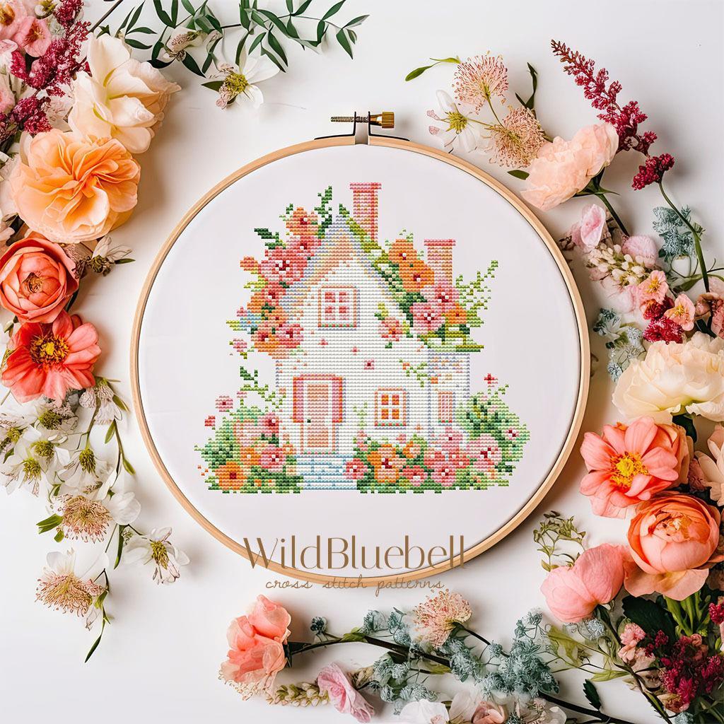 Летняя дача. Электронная схема вышивки крестиком