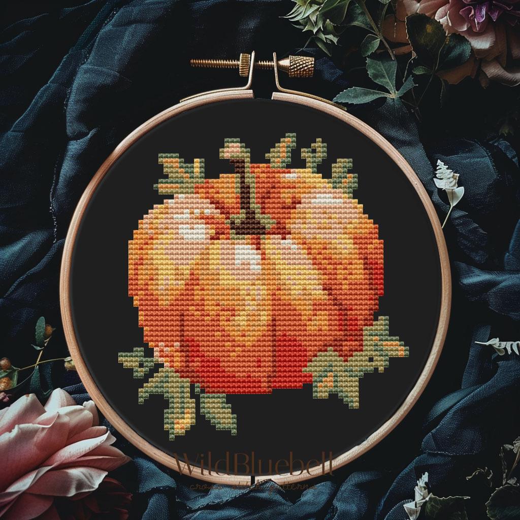 Пряная тыква. Электронная схема вышивки крестиком
