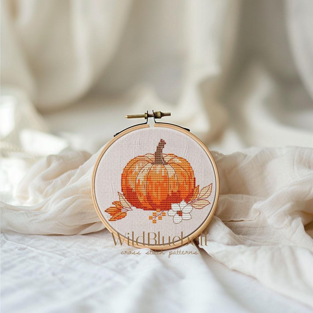 Тепло октября. Электронная схема вышивки крестиком