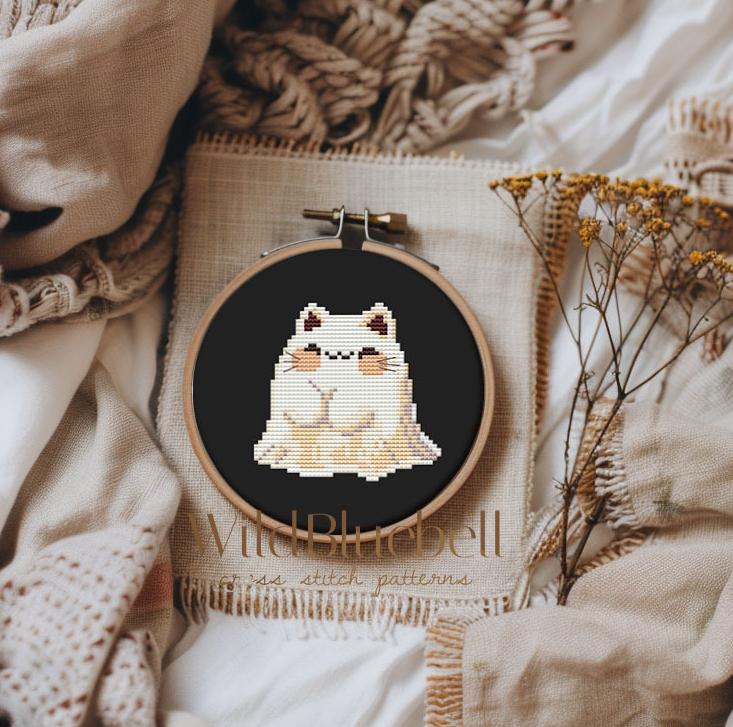 Мяу-буу. Электронная схема вышивки крестиком