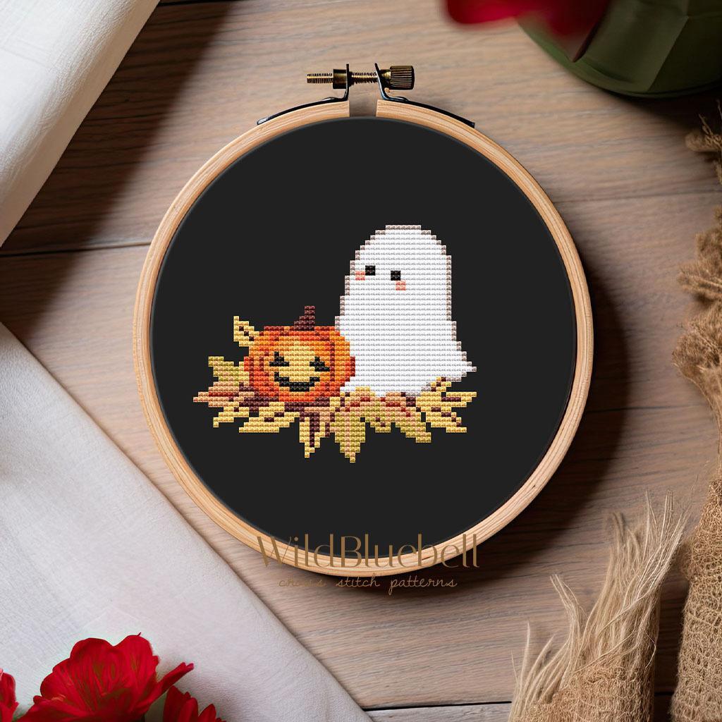 Листопадное Бу. Электронная схема вышивки крестиком