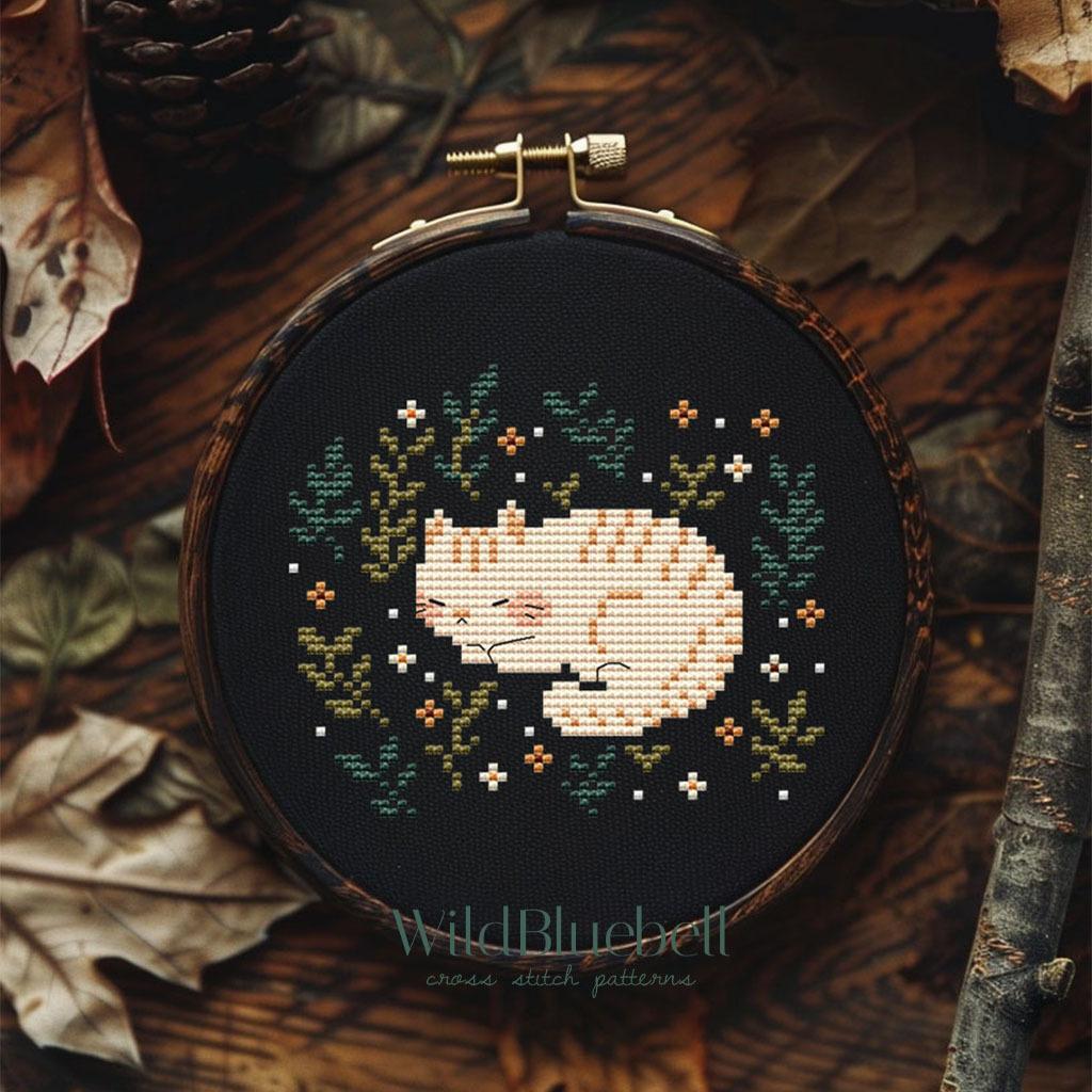 Тихий сон. Электронная схема вышивки крестиком