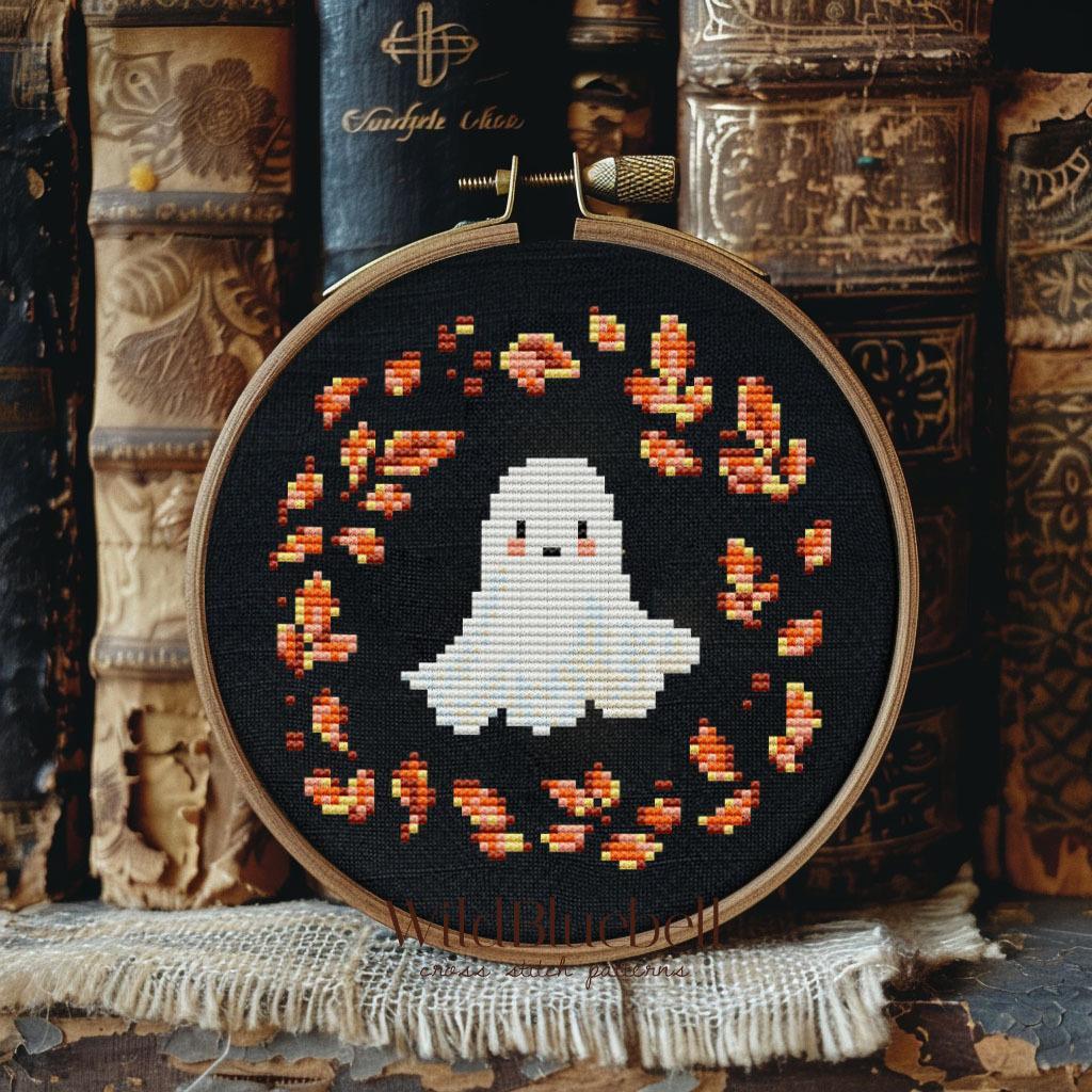 Листопад. Электронная схема вышивки крестиком