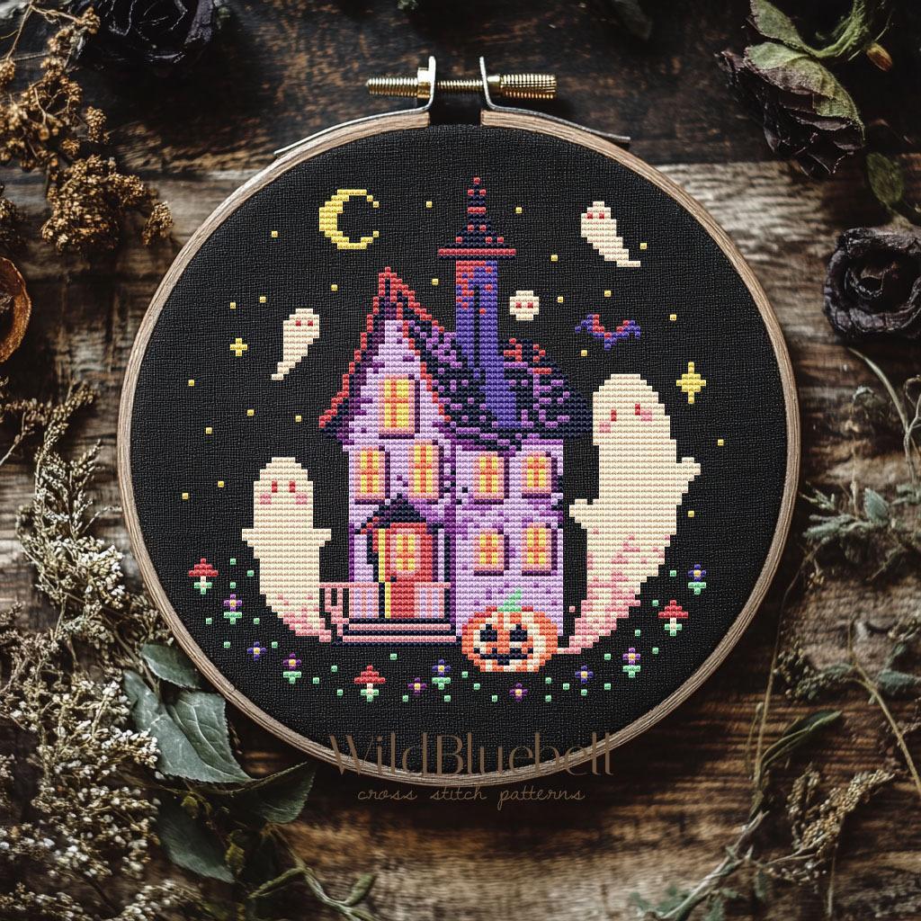 Особняк. Электронная схема вышивки крестиком