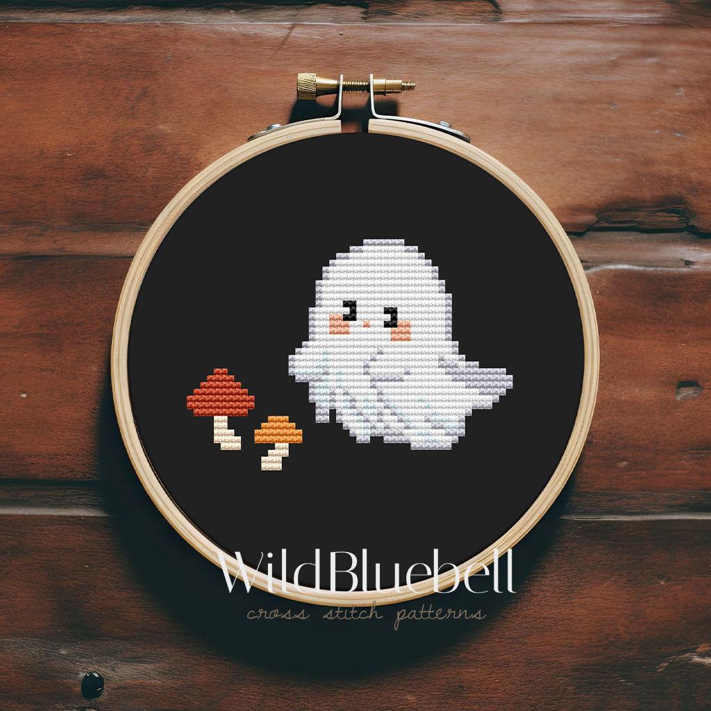 Привидение. Электронная схема вышивки крестиком