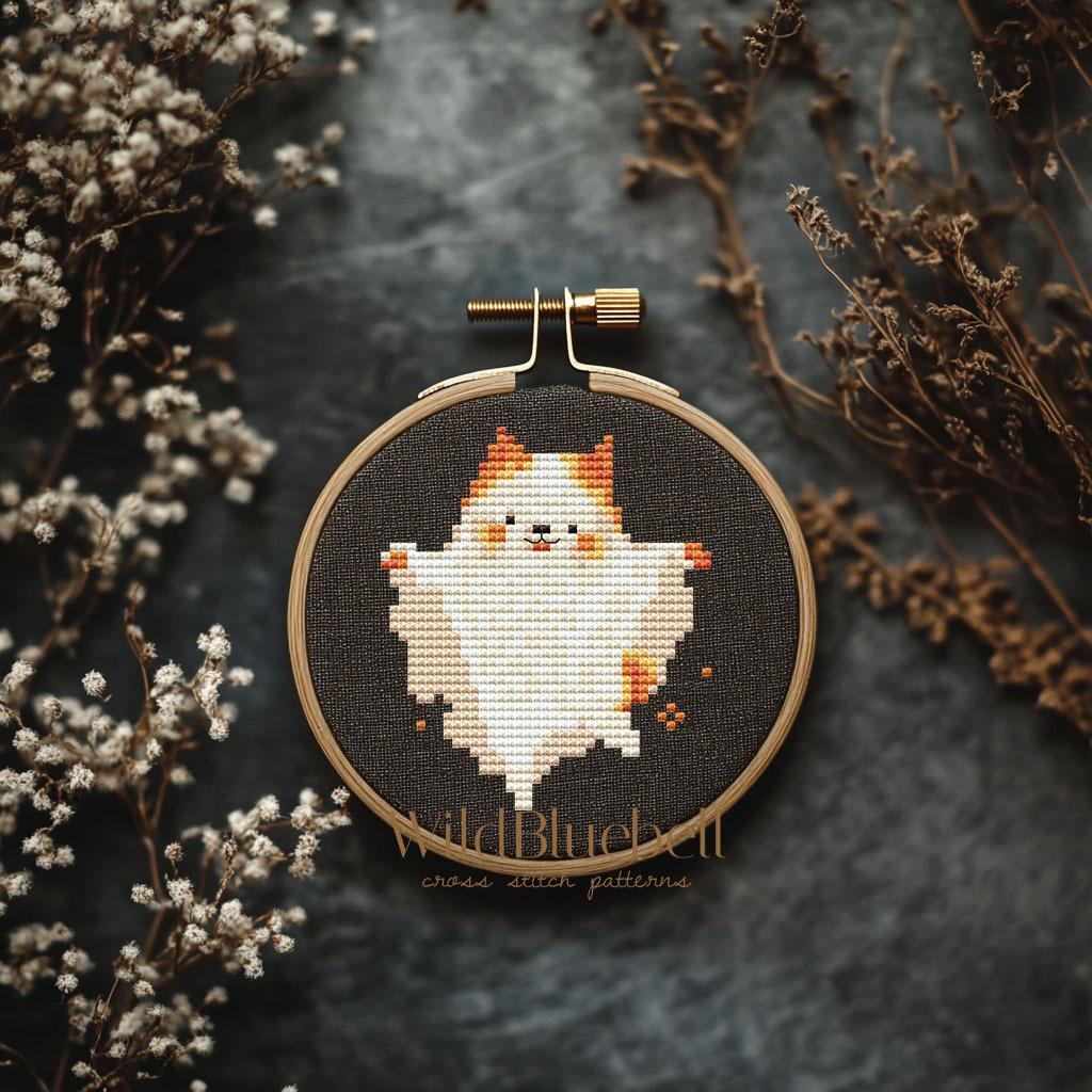 Призрачный хвост. Электронная схема вышивки крестиком